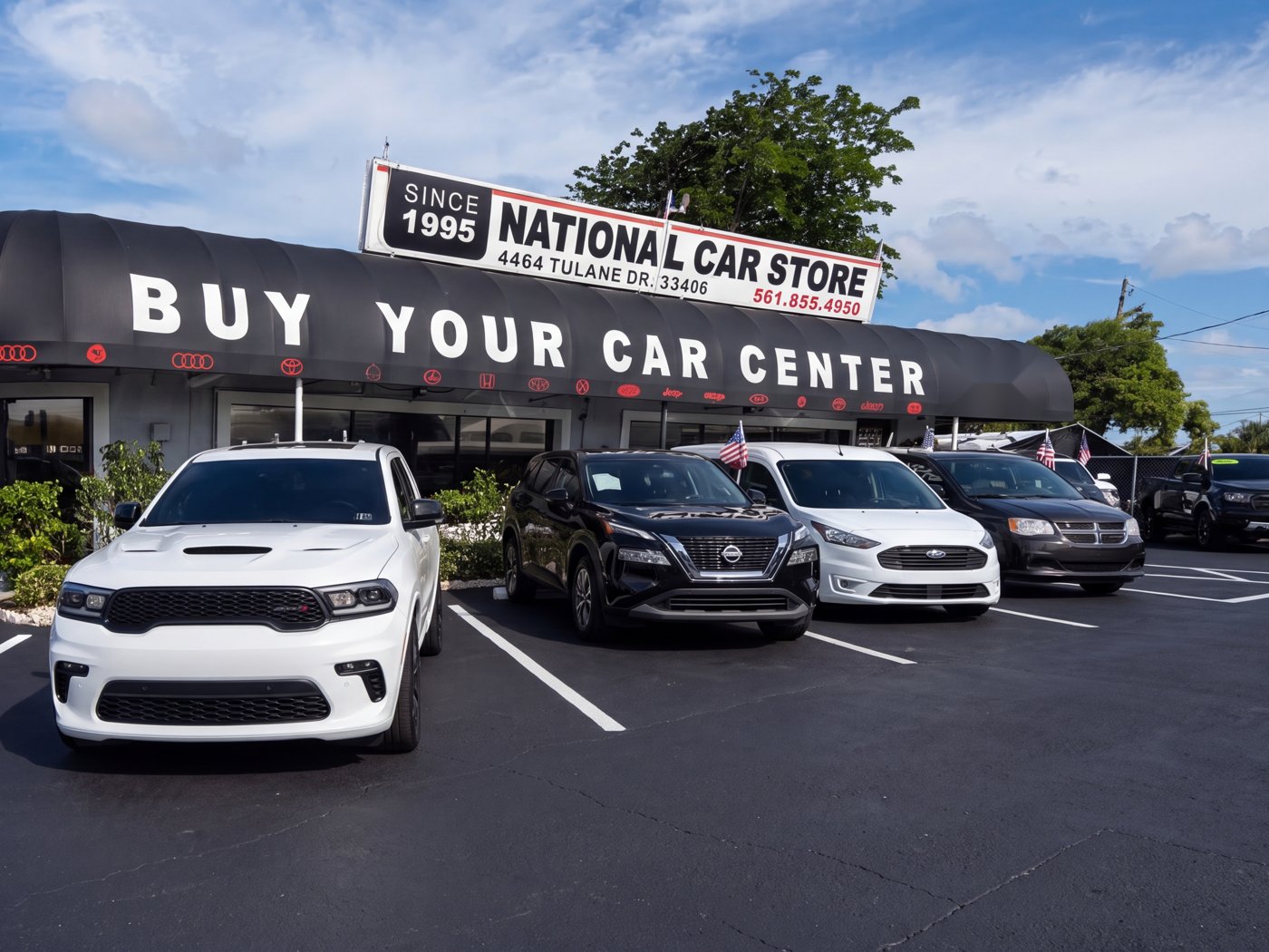 The National Car Store lot in West Palm Beach