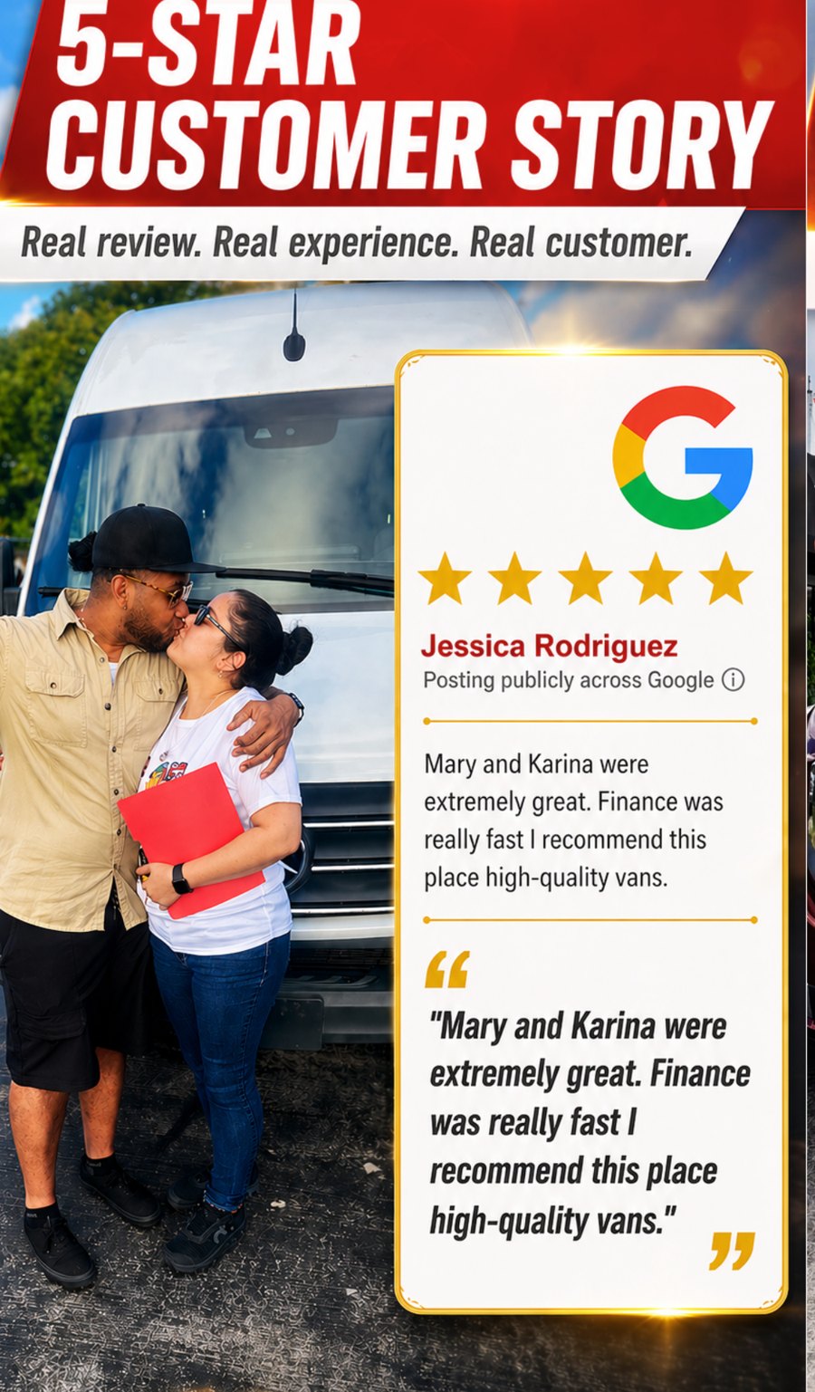 Jessica Rodriguez with her van