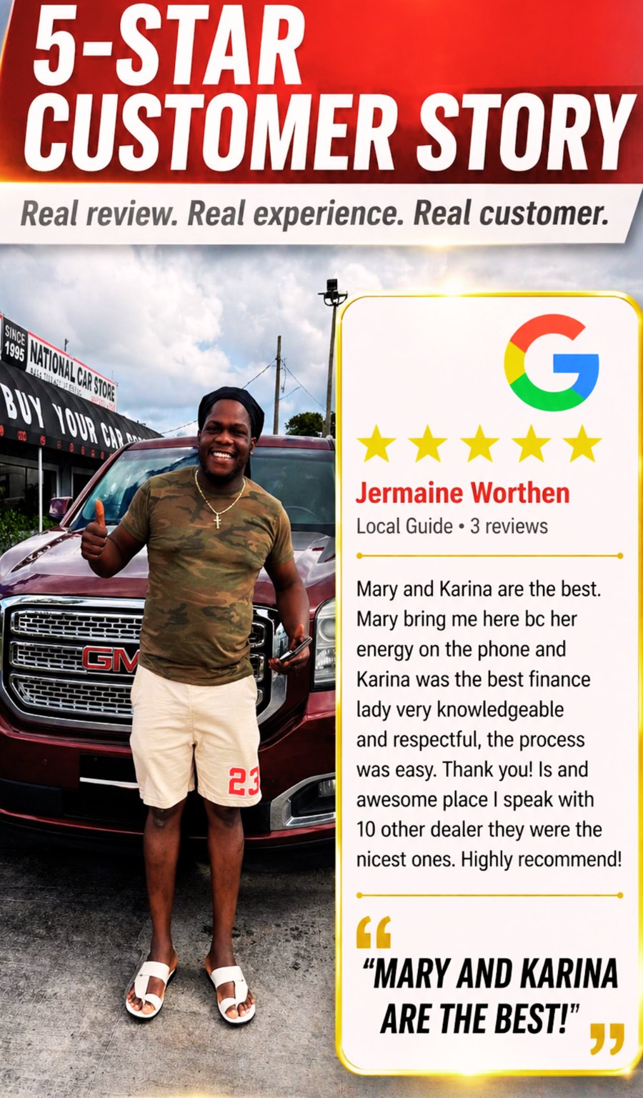 Jermaine Worthen with his truck